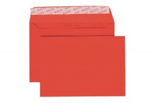 Sobres Elco DIN C6 adhesivos, rojo intensivo